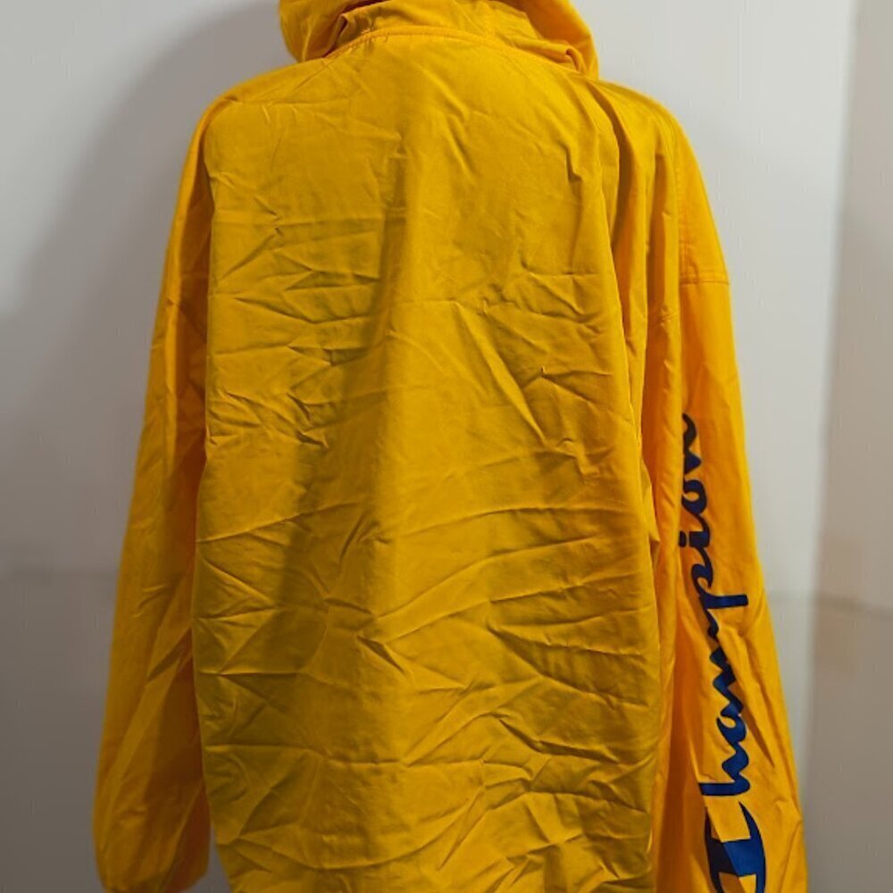 Champion Men's Packable Logo Jacket/Windbreaker  Size Large School Bus Yellow - Picture 4 of 12